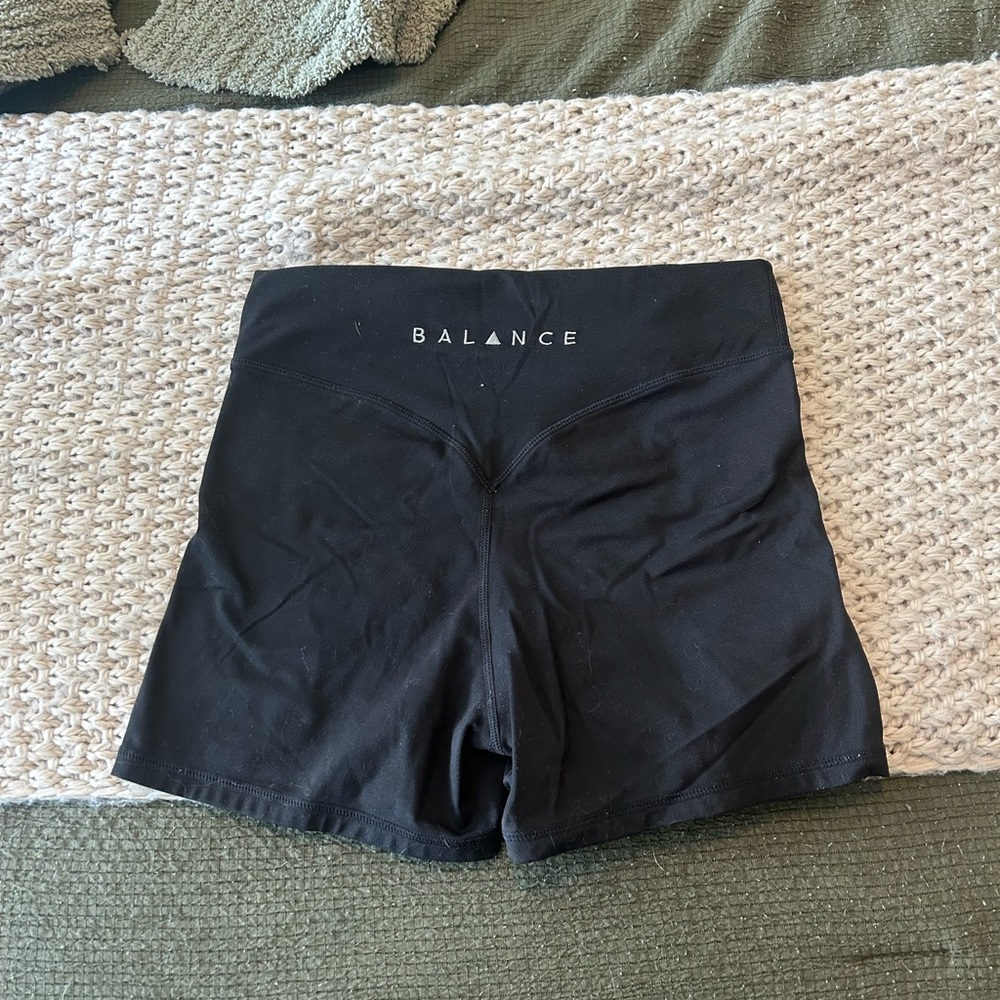 Balance / vitality black spandex shorts